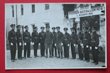 AK Villach / 1920-1940 / Foto Karte / Pionier Bataillon No 6 / I Kompagnie / Soldaten / Uniform / Kärnten